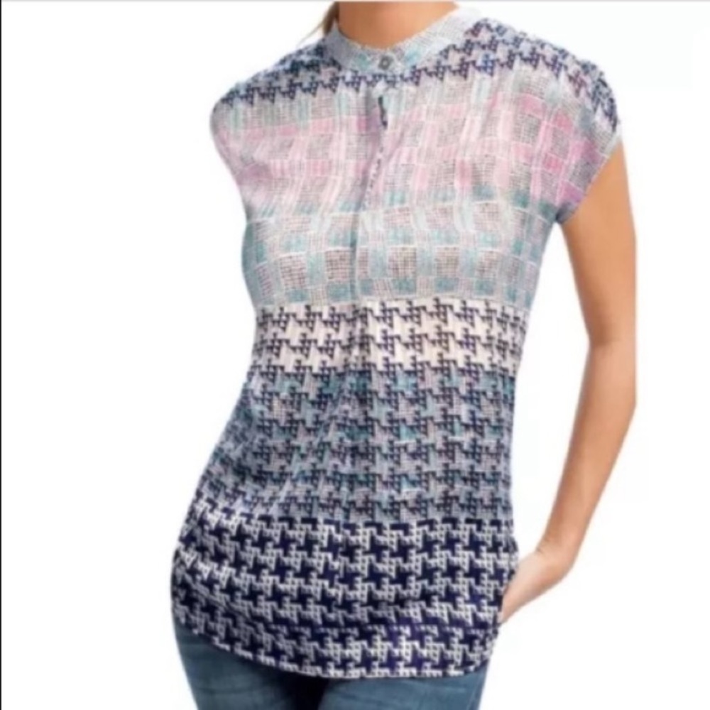Cabi Astor Semi Sheer blouse Small